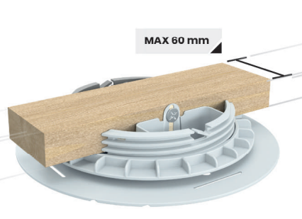 MITO für Holzböden im Außenbereich H 12 - 33 mm